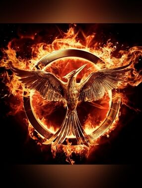 Custom Fridge Magnet Fiery Mockingjay Emblem